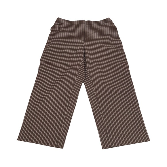 Croft & Barrow Womens Neutral Stripe Elastic Waistband Pants Size 10 Brown NWT - Picture 3 of 12